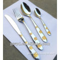 2013 newly excellent houseware golden spoon fork and knife